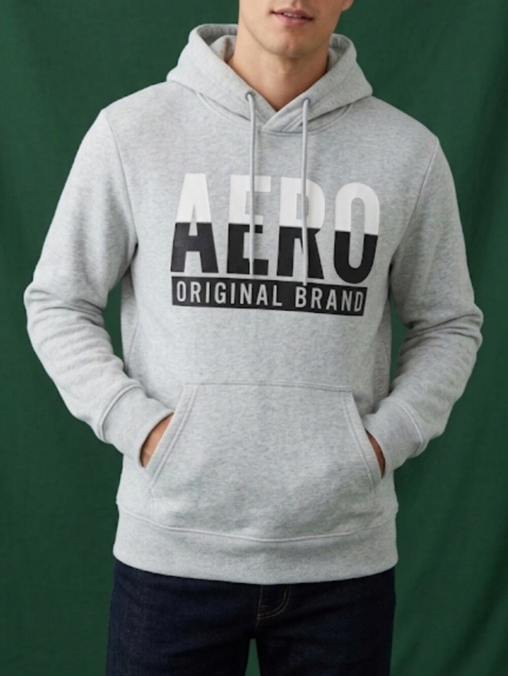 Aéropostale Hoodie Aero Original Brand Style #AF03451BLX LIGHT GRAY SIZE 2XL